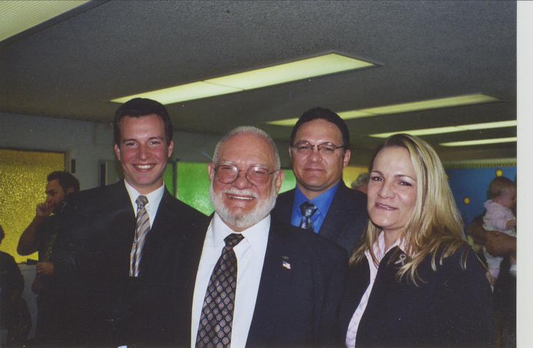 At his mother's funeral