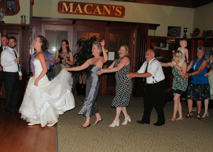 At niece Sarah's wedding